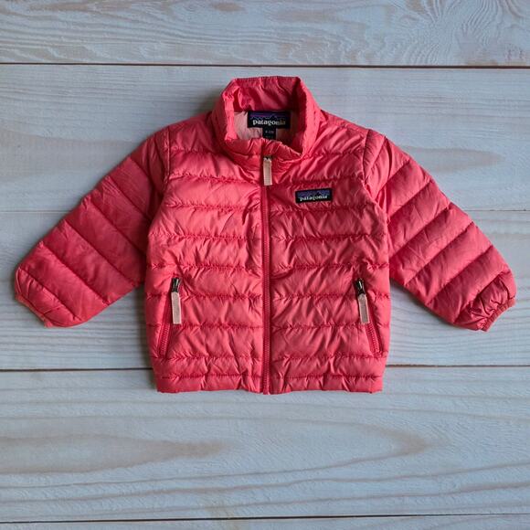 Patagonia Baby Girls 6-12 Months Down Sweater Puffer Insulation Jacket Pink - Picture 1 of 7